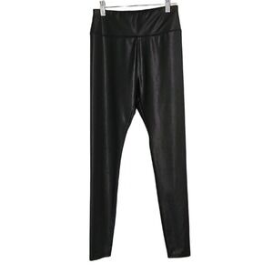 Wild Fable Black Leggings Shiny Faux‎ Leather Pants Size S EUC